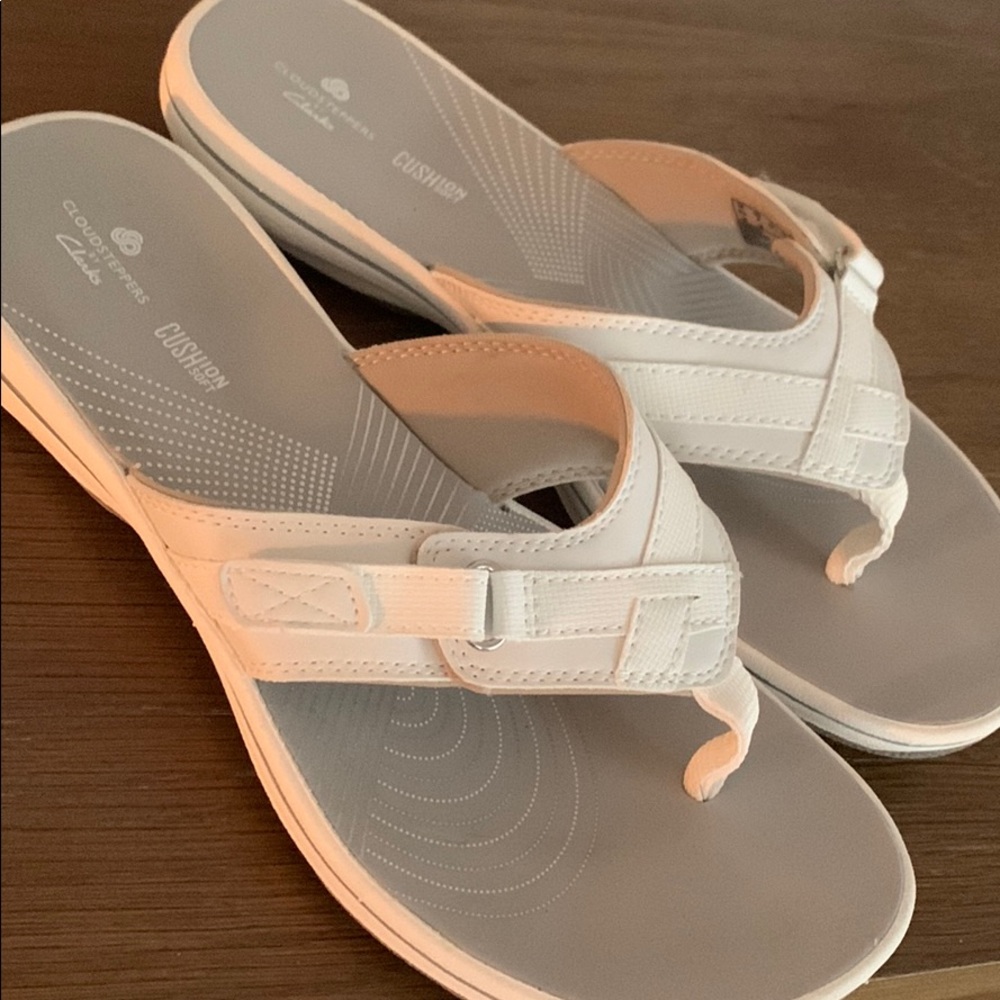 Clark’s flip flops